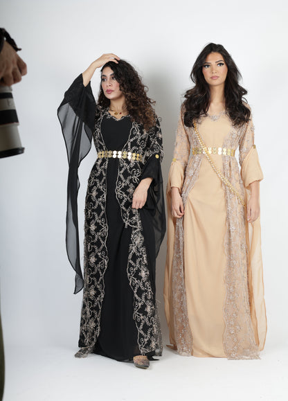 Awaz Black Kurdish Dress 3 items