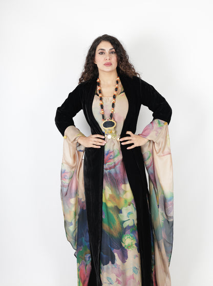 chnar  Kurdish Dress complete with long kawa velvet 3 items