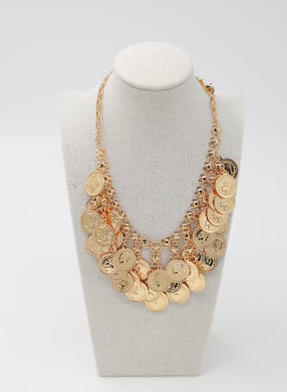Coin Necklace Gold Coin Necklace – Bold and Traditional Statement Jewelry