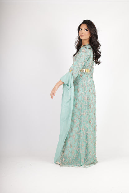 Awaz Kurdish Dress light turquoise 3 items