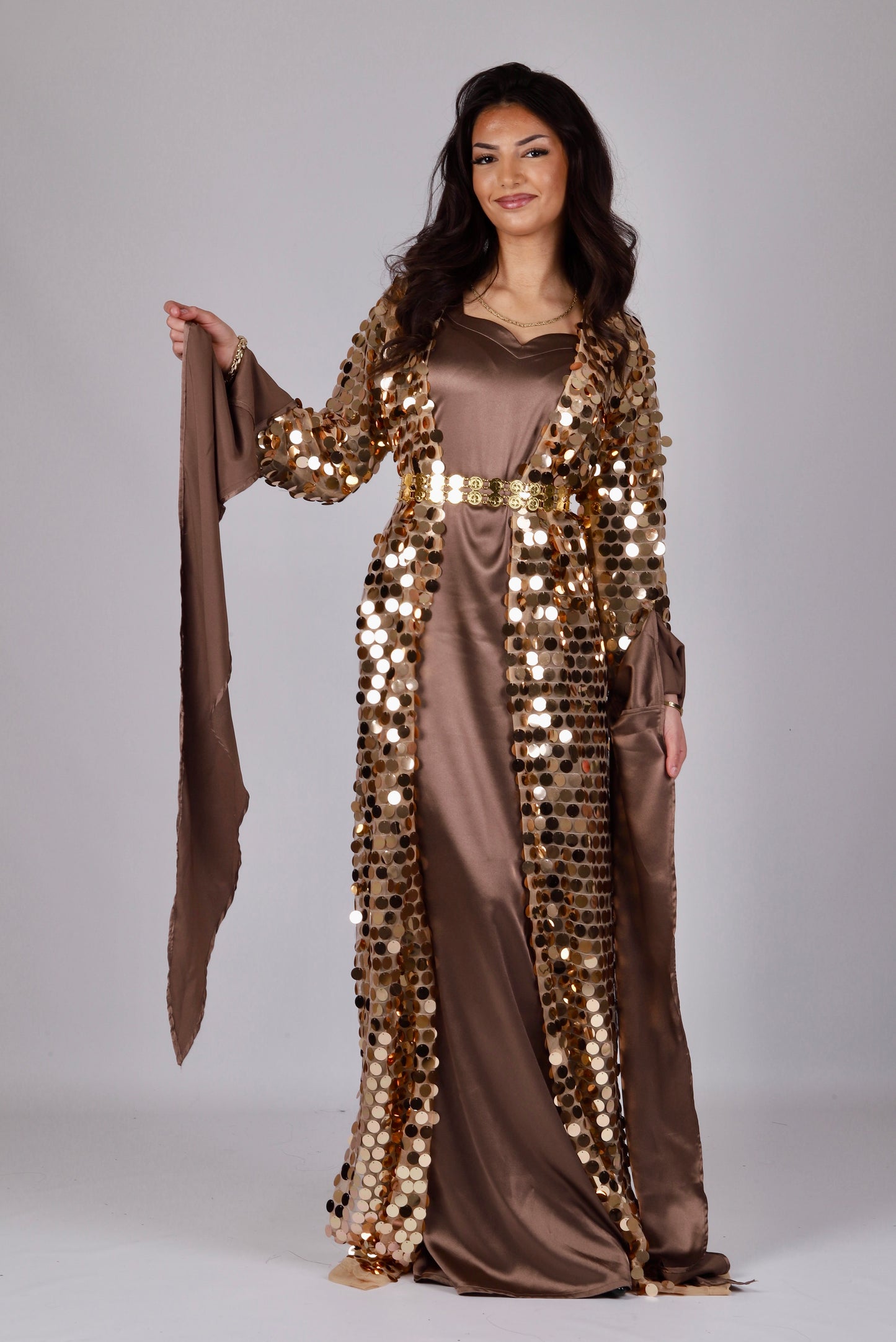 Kurdish Dress Polak Golden with light brown bronze kirasKewsan textile and more Kurdish women, Kurdish clothes, Kurdische kleider