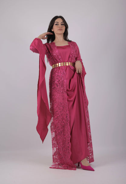 💕Sakar – 2-Piece Kurdish Dress Hot pink | Modern, Soft & Graceful