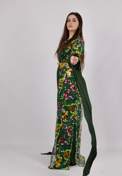 Gulan Dark GreenKewsan textile and more Kurdish women, Kurdish clothes, Kurdische kleider