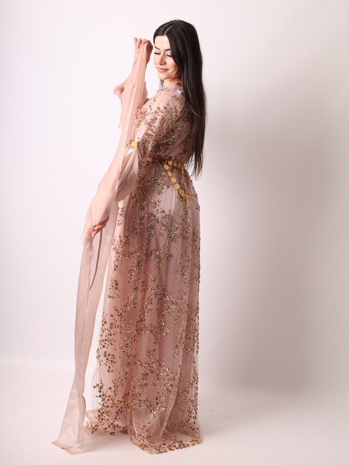 Shkofa– Rose Gold -Kurdish Dress 4  Brown