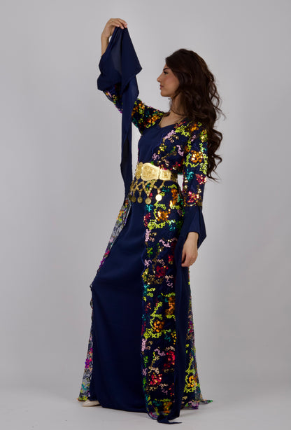 Gulan Navy BlueKewsan textile and more Kurdish women, Kurdish clothes, Kurdische kleider