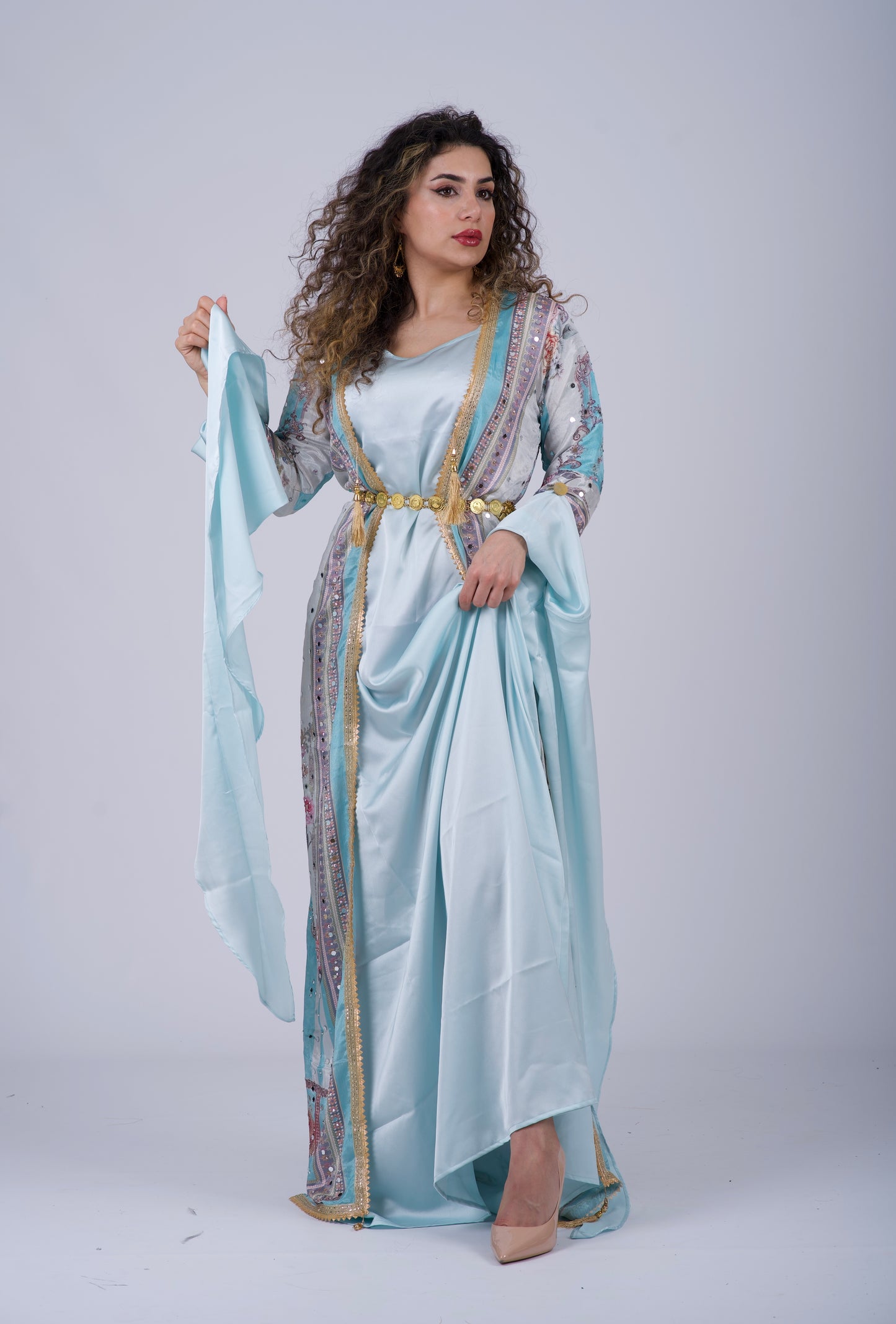 Sky Blue Kurdish Kawa – Rengîn Collection for Light Colors