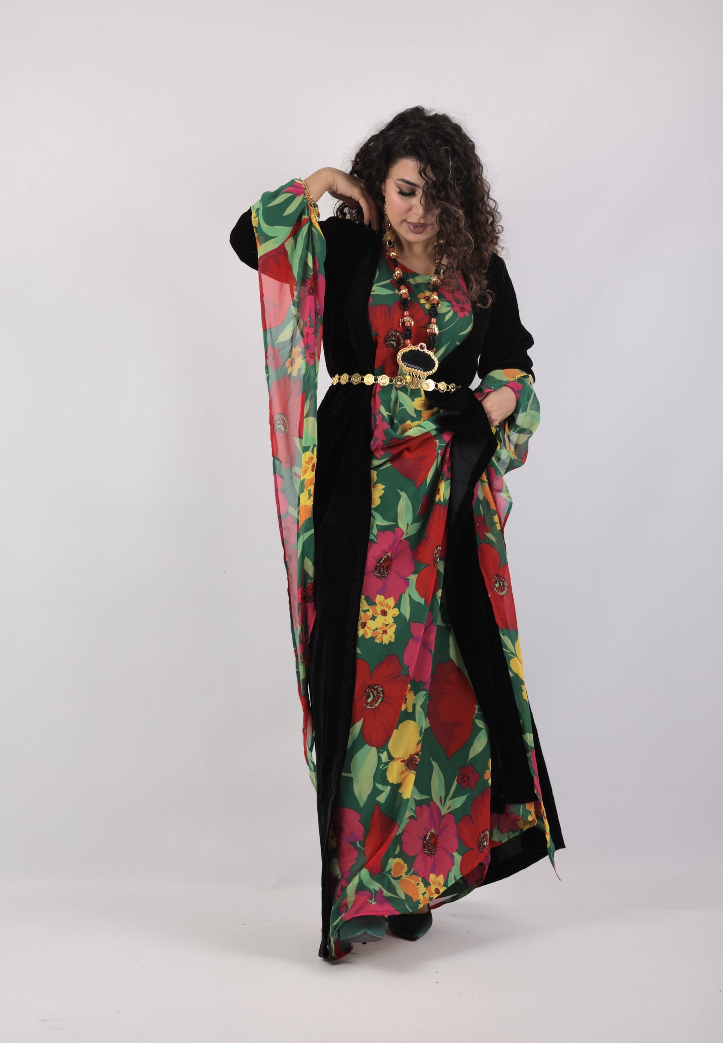Gulkash Kurdish Dress includes long Kawa 3 items