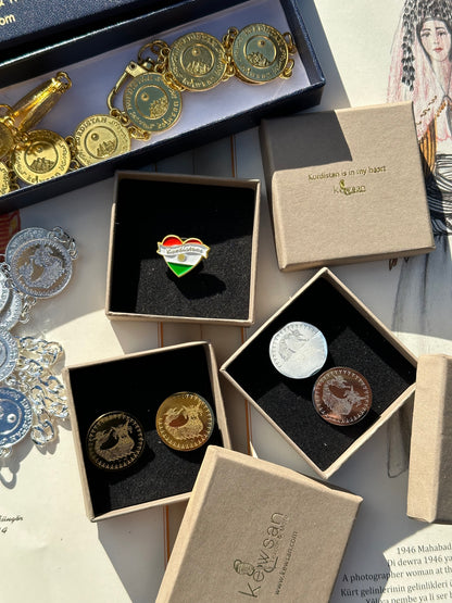 Shahmaran silver and golden belt and pin