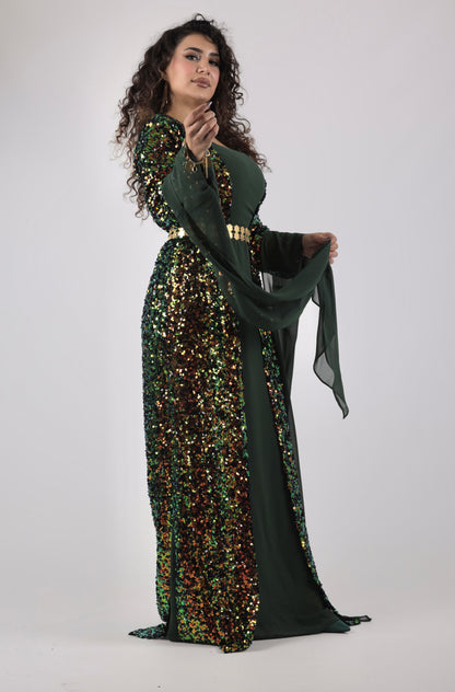 Polak Kurdish Dress Drexshan 3 items Dark Green