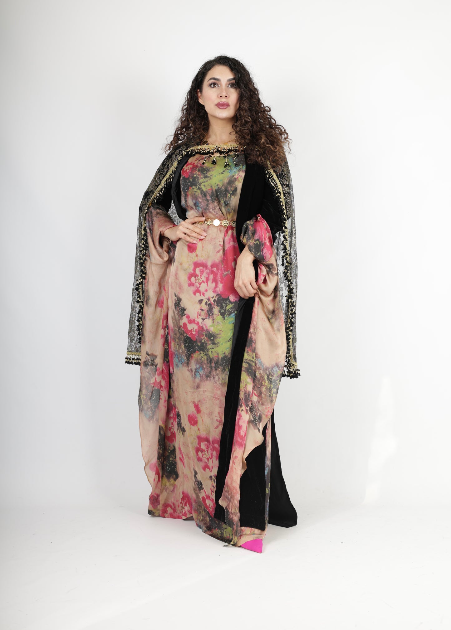 Stran Kurdish Dress complete with long kawa velvet