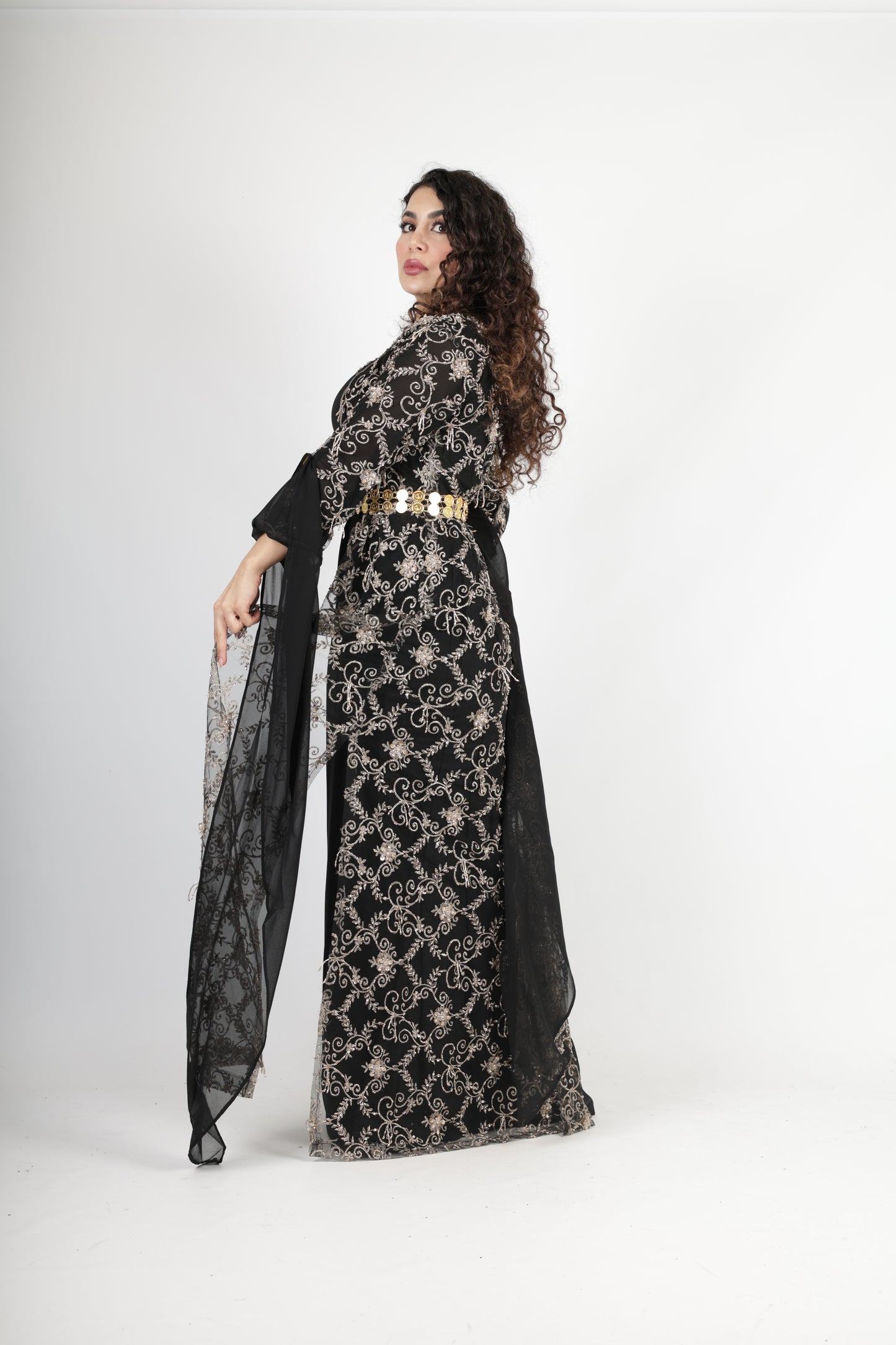 Awaz Black Kurdish Dress 3 items