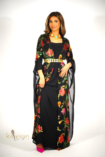 Hand print VIP Kurdish Dress Delina collection 