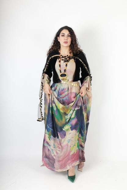 Chnar  Kurdish Dress complete with Salte velvet 4 items