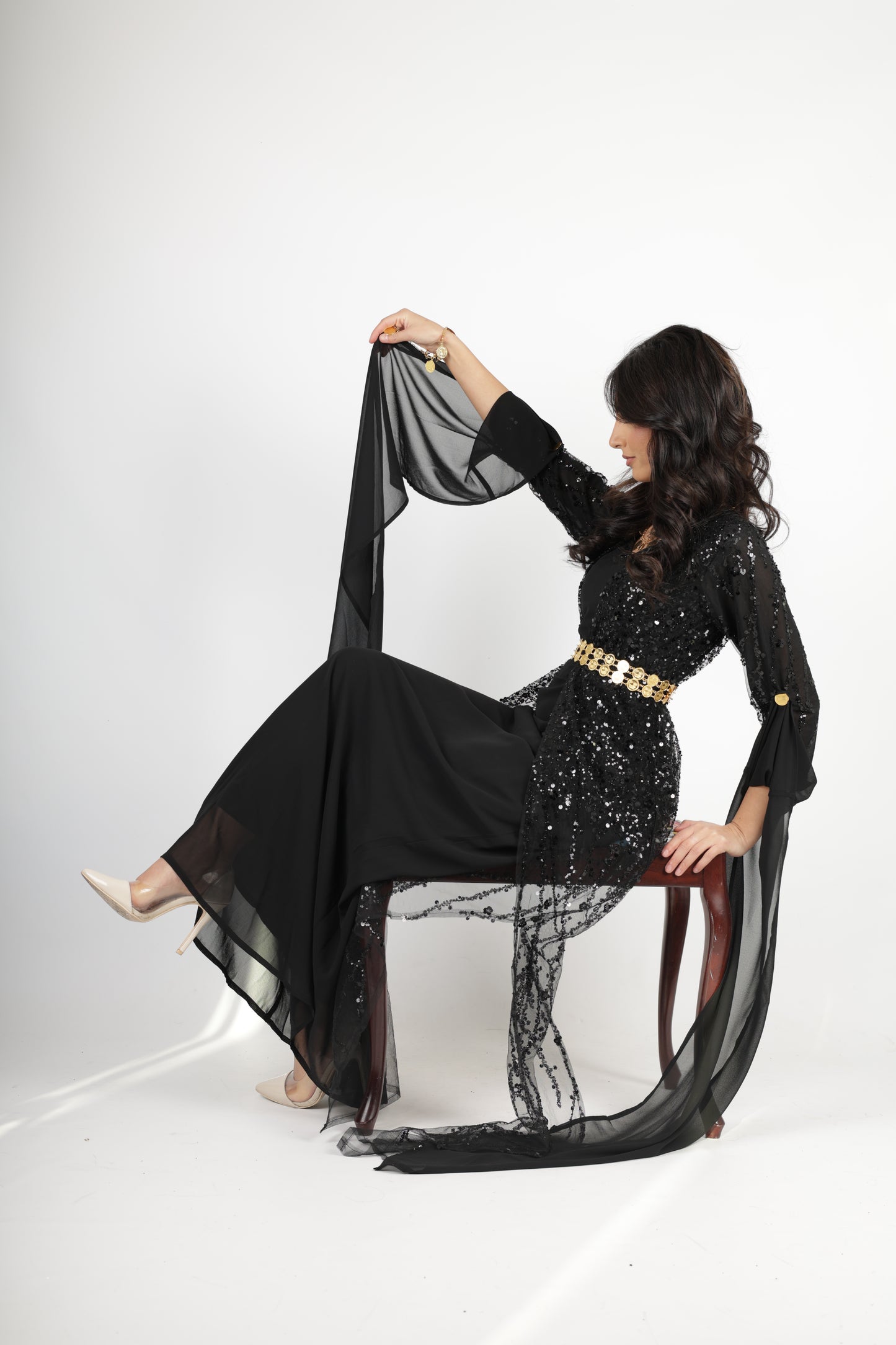 Black Kurdish Dress – Crystal  for Newroz 3 items