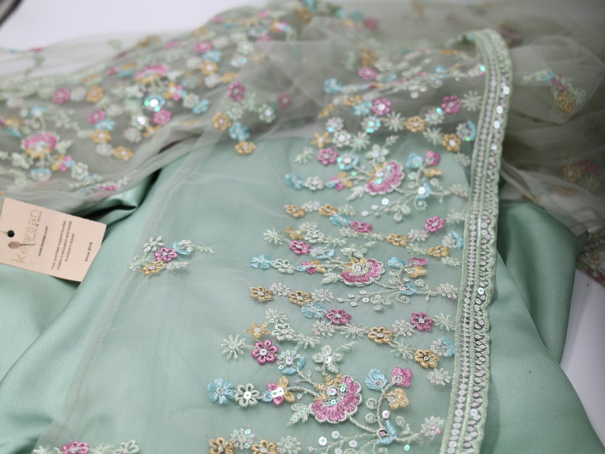Soma Kurdish Dress Light Green including Dasmal