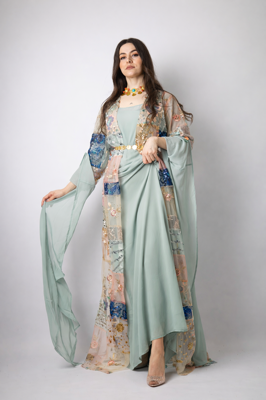 Raz – Exclusive Kurdish Eco Set  Handcrafted • Sustainable • Meaningful  3 items and includes Belt and Arm pins as gift (kopia)