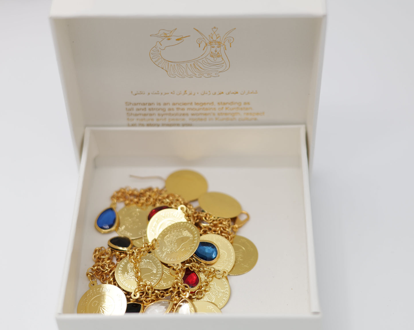 Shamaran Kurdish Coin Accessory Set – Necklace, Arm Band & Earrings