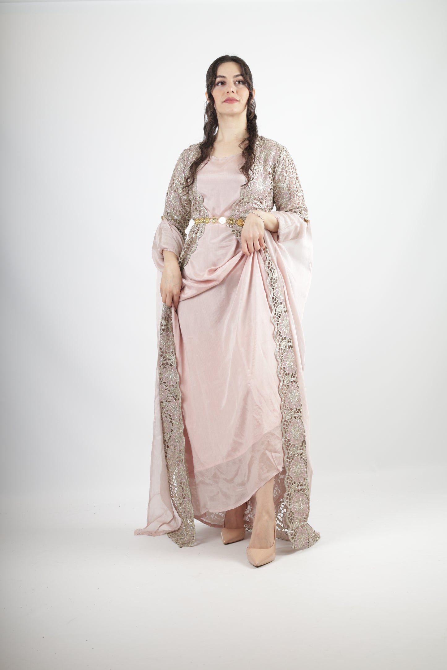 Dicla Kurdish Dress – Luxury Cutwork Collection Rosa