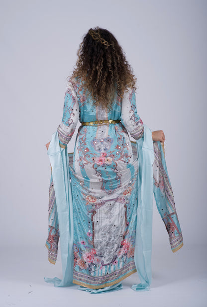 Sky Blue Kurdish Kawa – Rengîn Collection for Light Colors