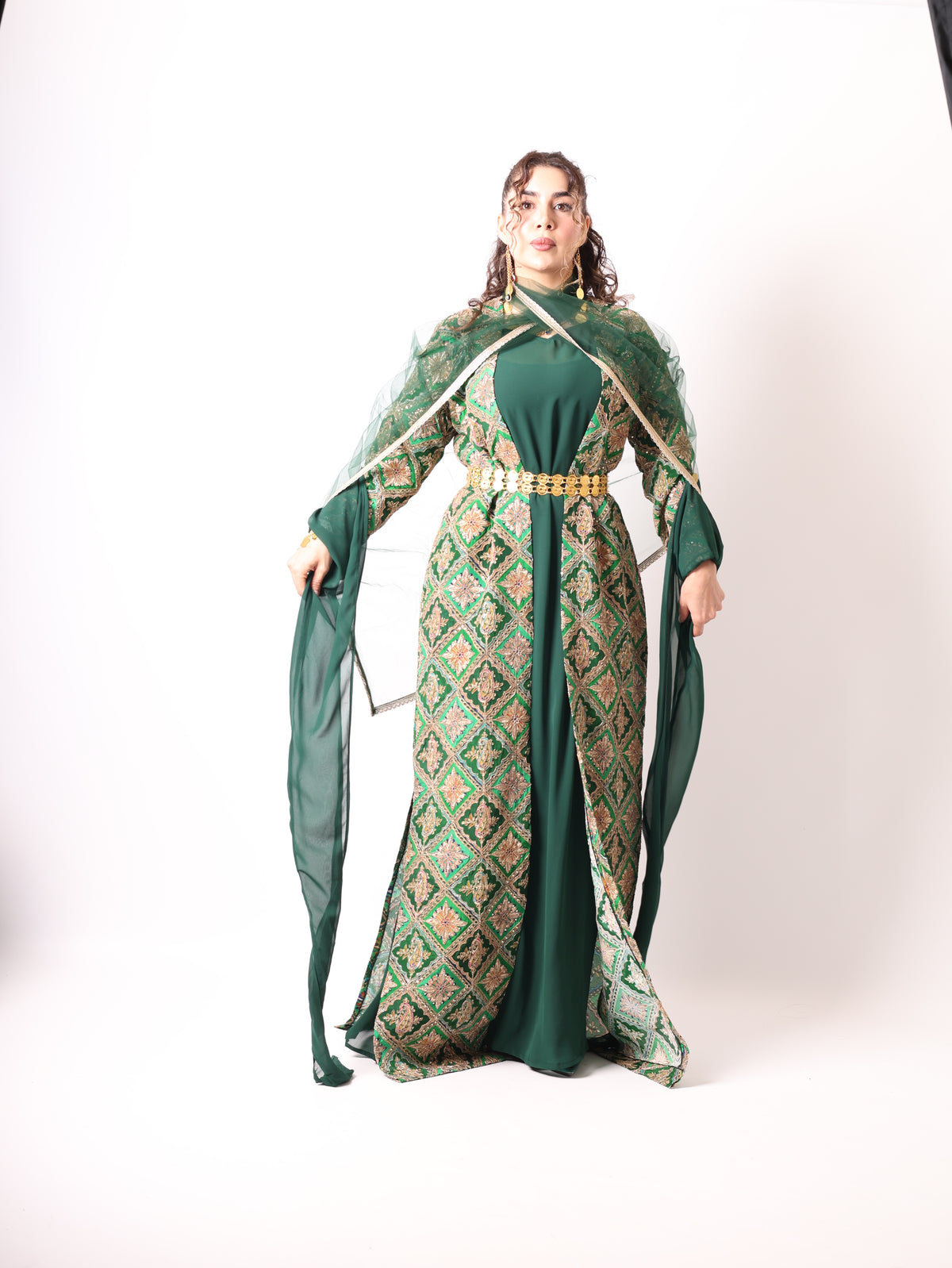 Monire  Dark Green 4  items including Dasmal with  Dark green