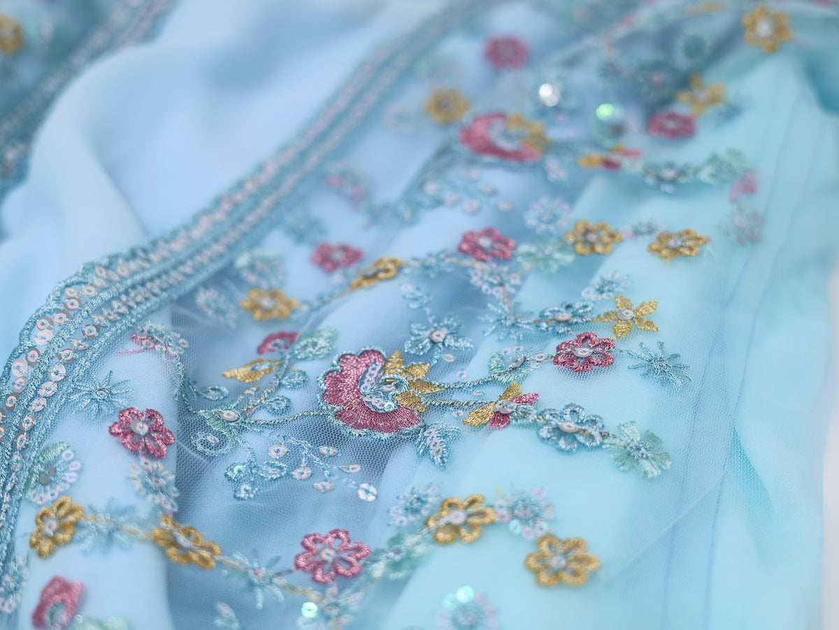 Soma Kurdish Dress Sky Blue Soma سۆما WITH DASMAL