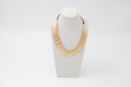 Headband and  Necklace Golden