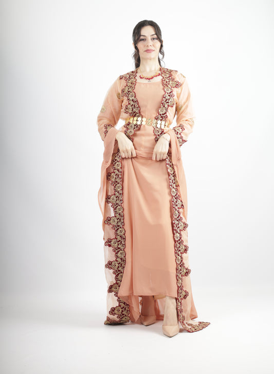 Azadi Kurdish Dresd Apricot/Champagen