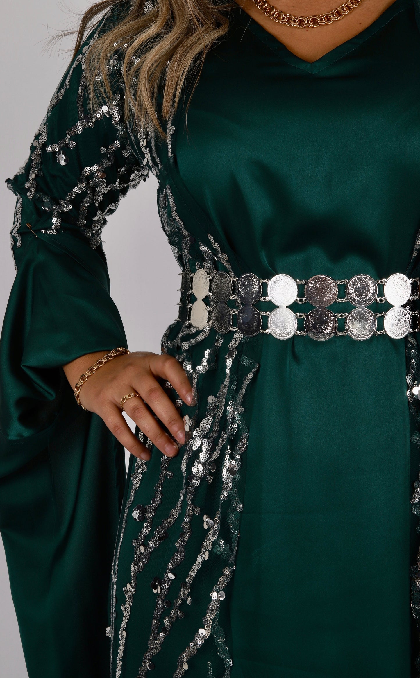 Dark green with Silver Mardin Collection