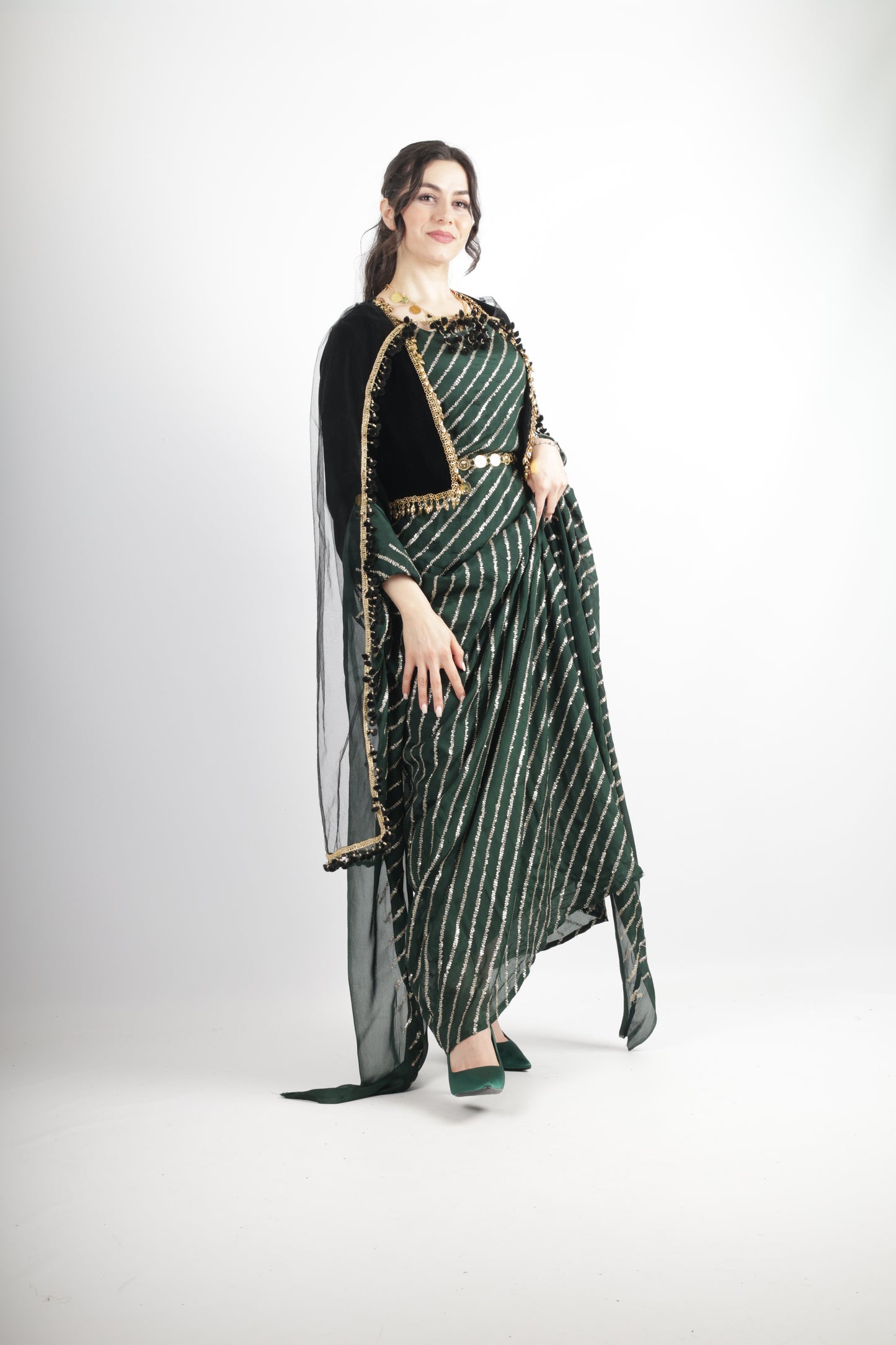 kresha Kurdish Dark Green set 3 items