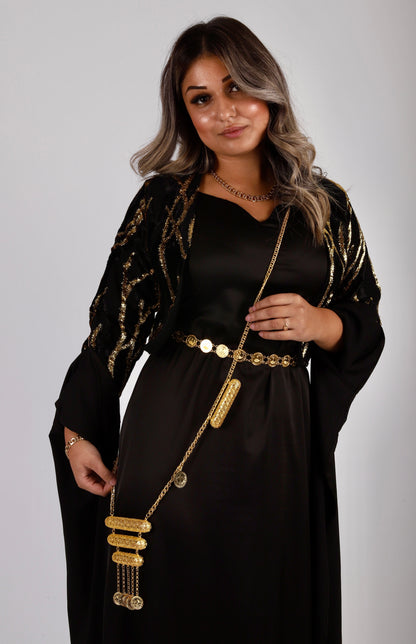 Xatoon (خاتون) Black  Golden Jacquard