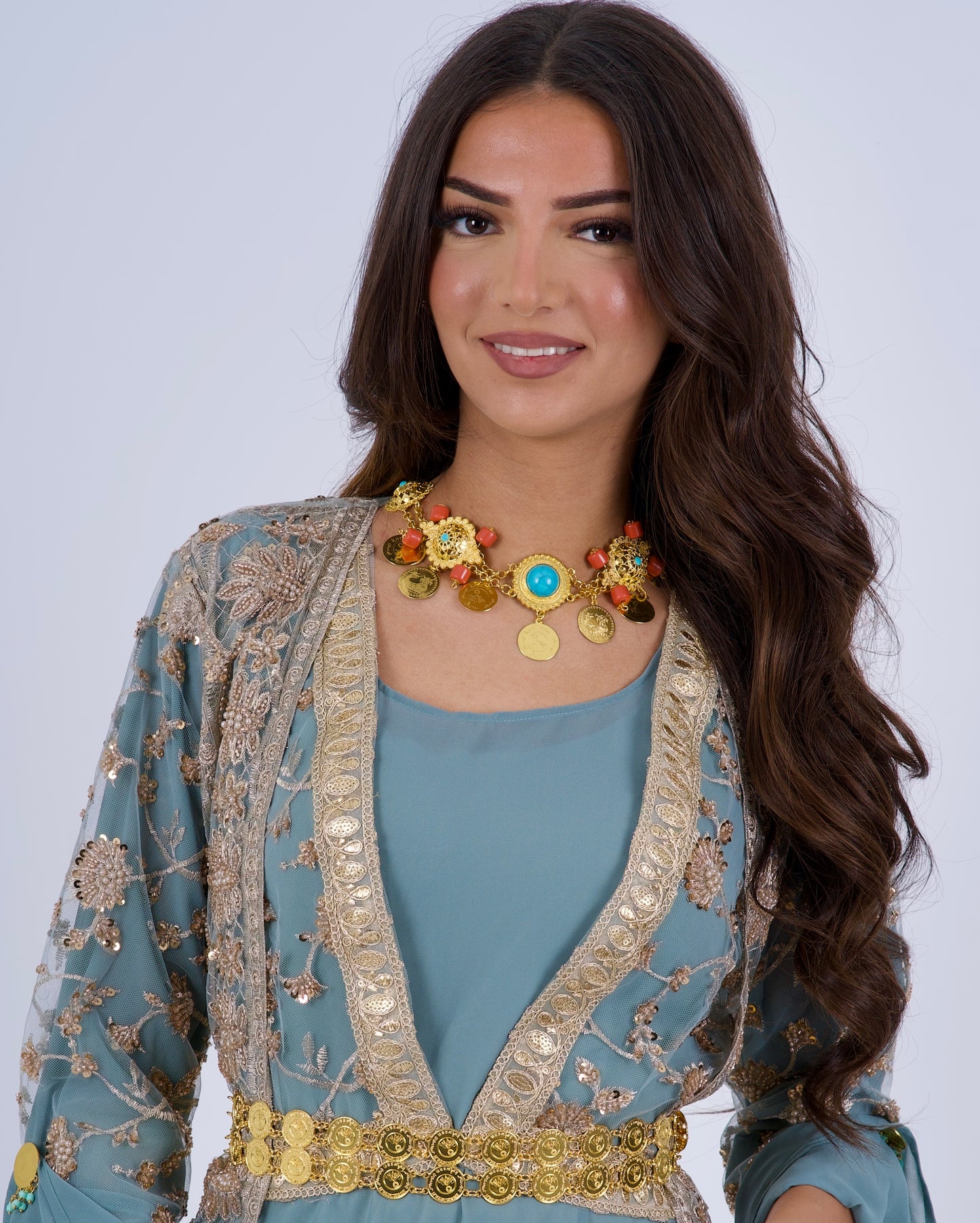 Kurdish Classic Necklace with Shamaran and Kurdistan Logo