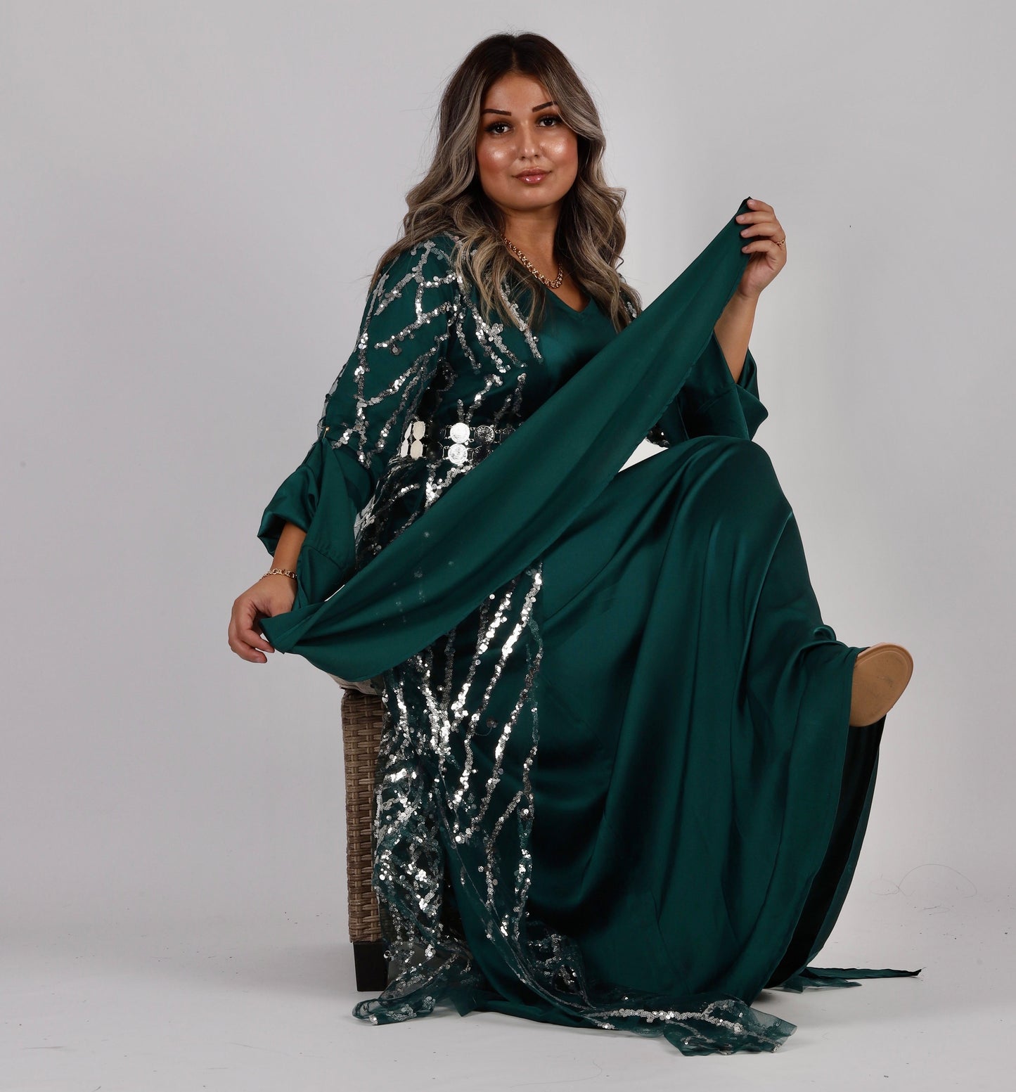 Dark green with Silver Mardin Collection