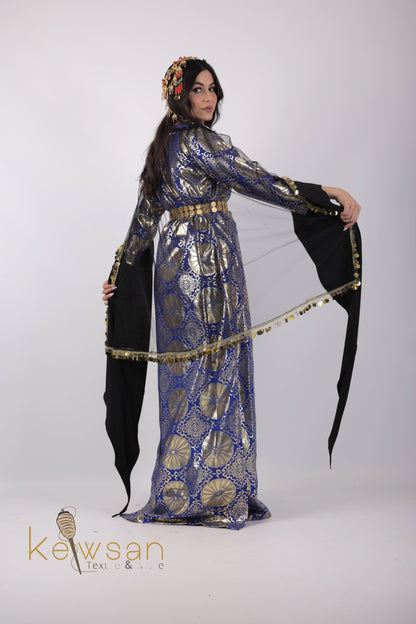 Kurdish Dress Hafse Xan 2 items Carbon blue