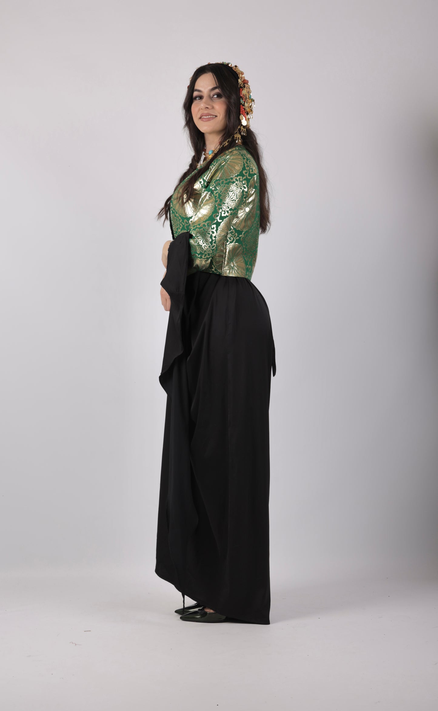 Green Salte - vest with Arms Kuwaiti - ( only one item )