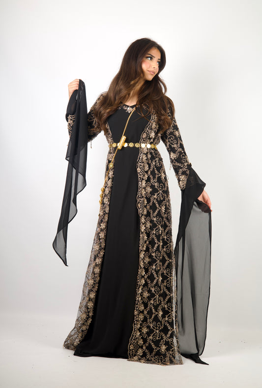 Awaz Black Kurdish Dress 3 items