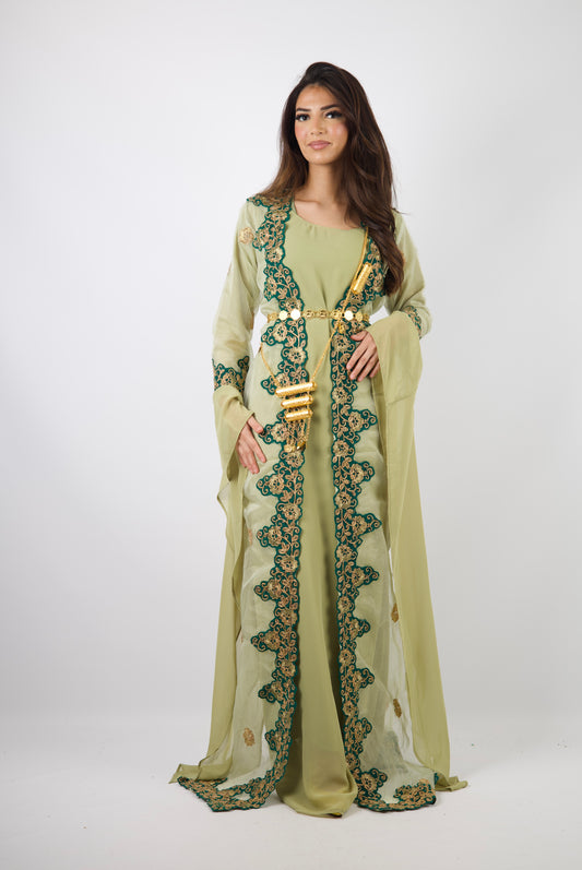 Azadi Kurdish Dress Green
