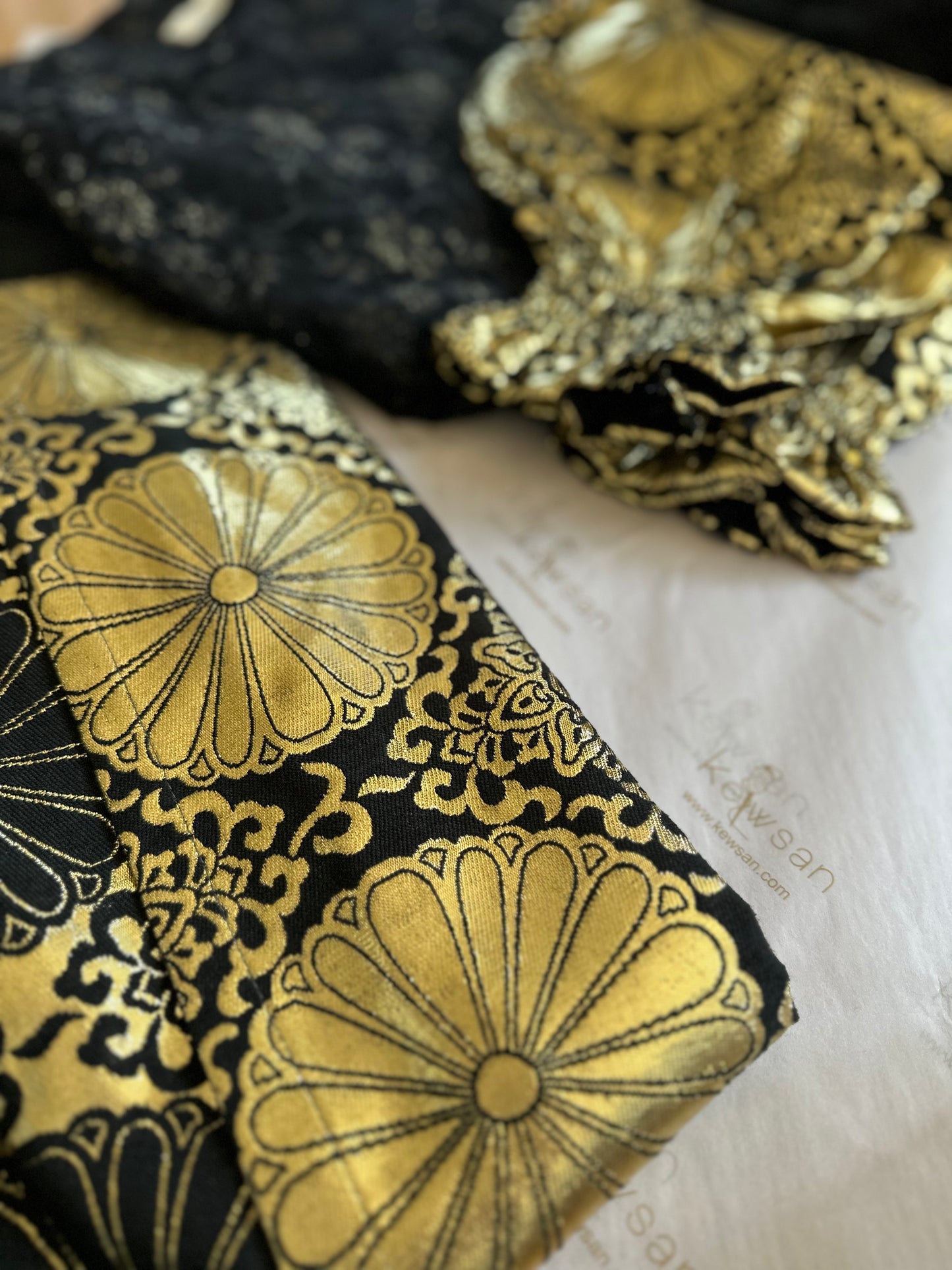 🖤Hafse Xan Collection – 4-Piece Kurdish Dress Set (Golden, black)