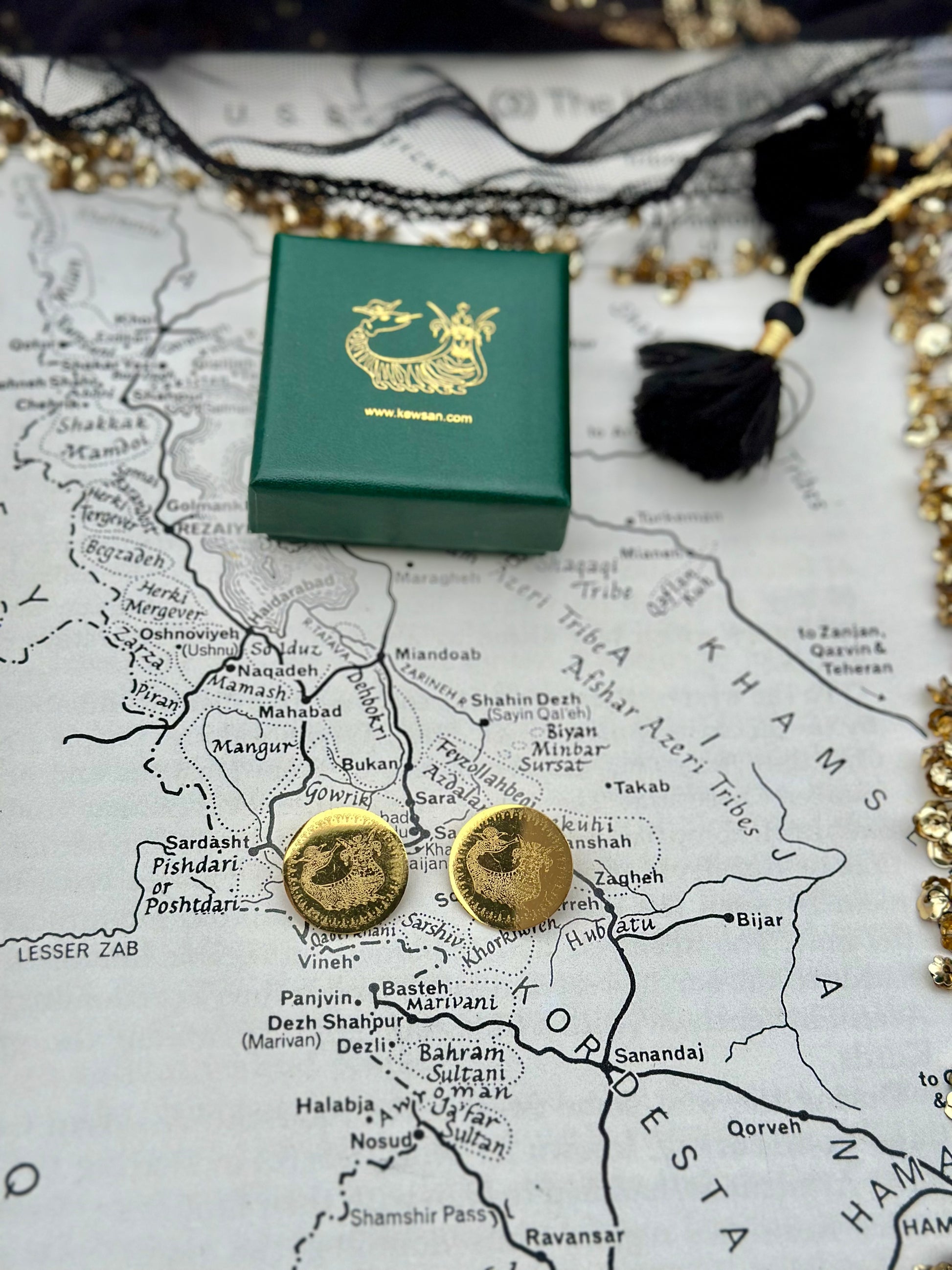 The Golden Shahmaran Brooch, a timeless symbol of Kurdish culture, inspired by Shahmaran folklore.