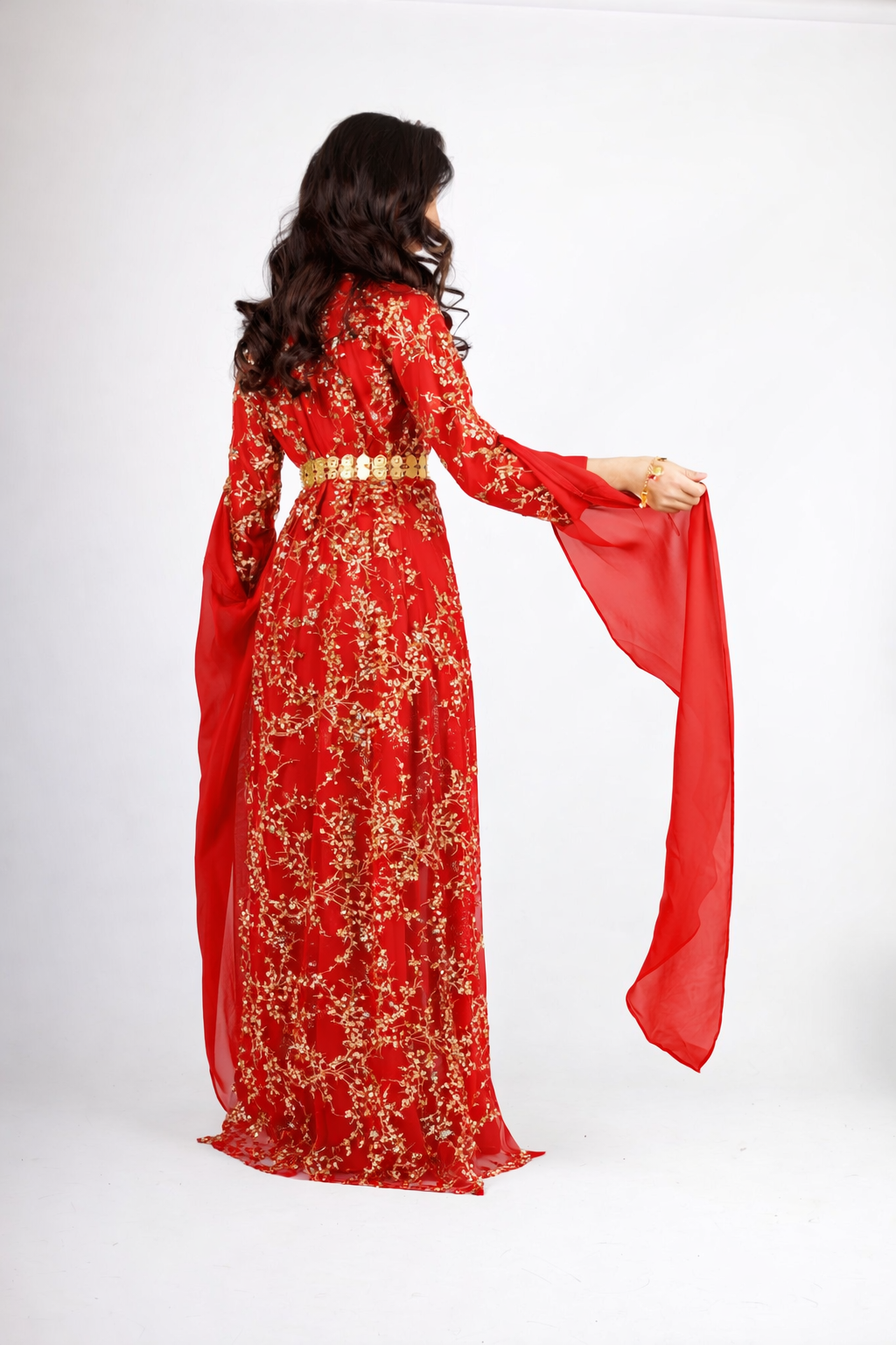 Shkofe Red Golden – Kurdish Dress
