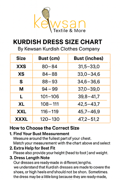 Xeyal Kurdish Dress – Coffee Brown with Pink & Turquoise | Elegant Traditional Kurdish Outfit