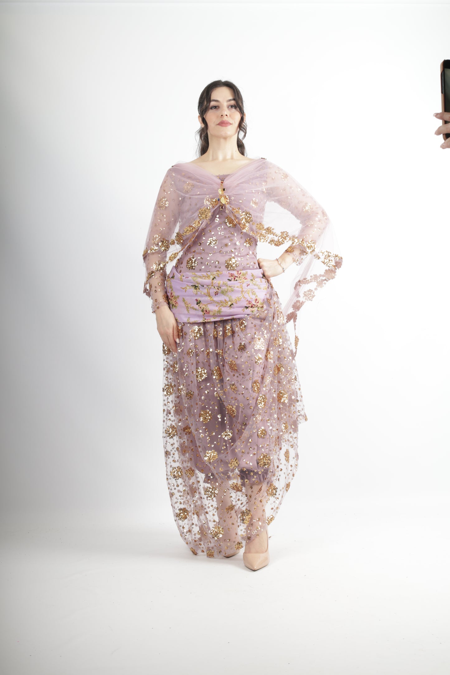 Rojhalat Kurdish dress Mukryani Saqezi style with sequin embroidery