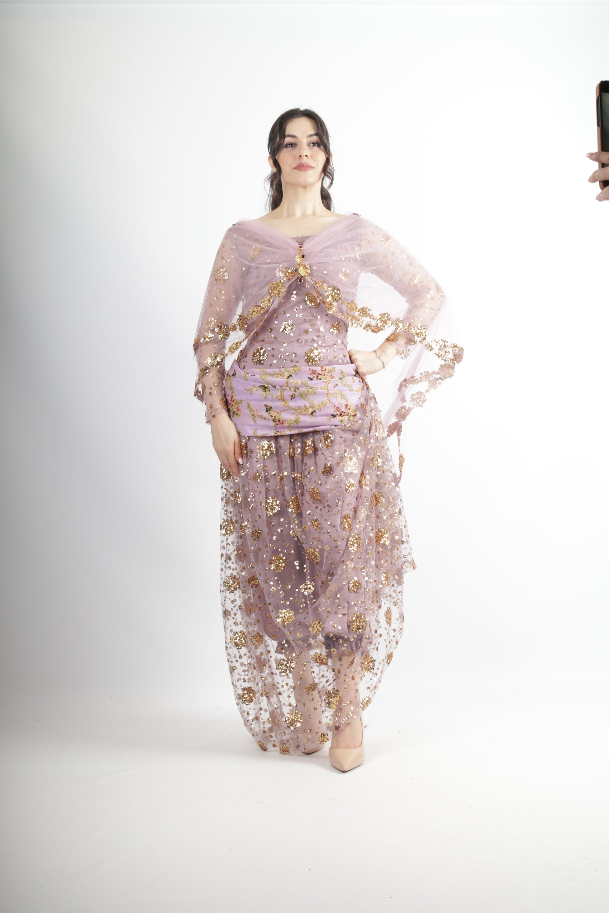 Rojhalat Kurdish dress Mukryani Saqezi style with sequin embroidery
