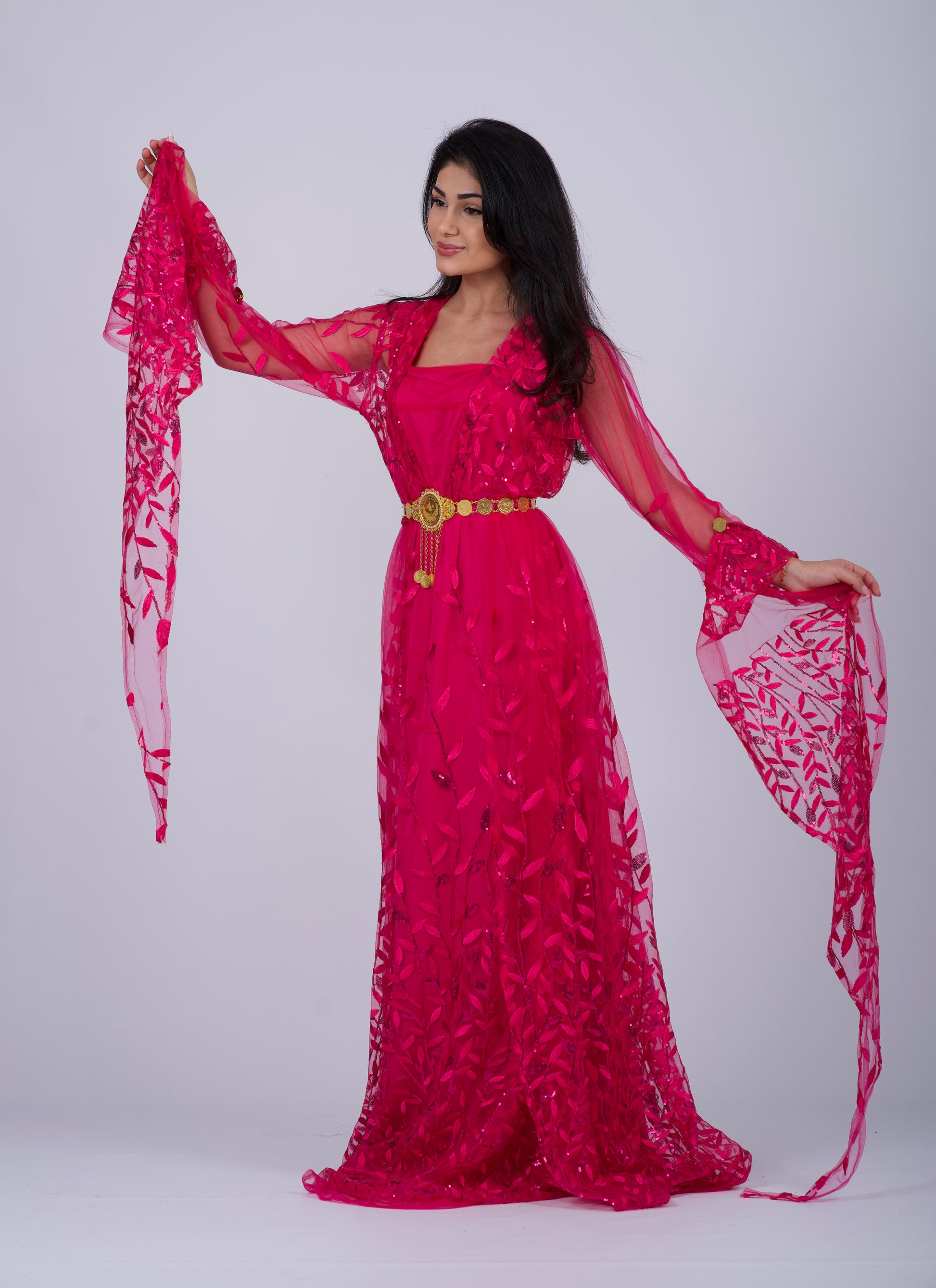Hot Pink Badini-Style Kurdish Dress – Elegant Traditional Outfit for Newroz & Weddings – Kurdish Clothes by Kewsan Hot Pink Badini-Style Kurdish Dress – Elegant Traditional Outfit for Newroz & Weddings – Kurdish Clothes by Kewsan