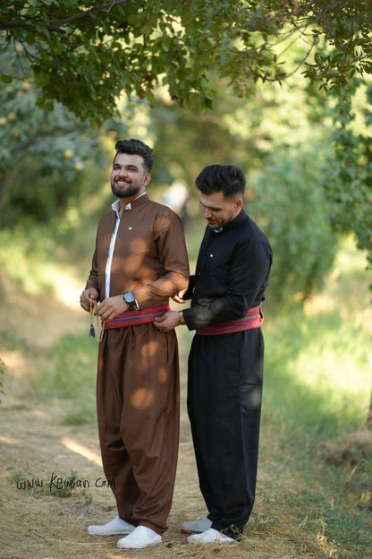 Peshtwen Shal belt featuring intricate floral patterns, complementing Kurdish outfits in Denmark - Highlighting the belt's details and cultural relevance.