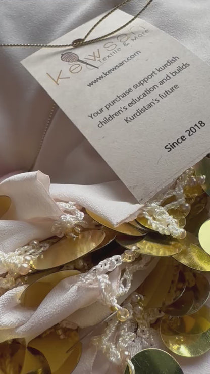 4 Dilan Dasmal Beige and Golden sequin