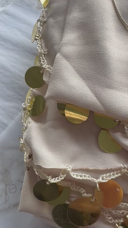 4 Dilan Dasmal Beige and Golden sequin