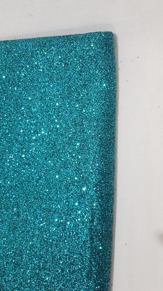 Women_Dress - Turquoise Mettalic Shiny ,turkus Glitter