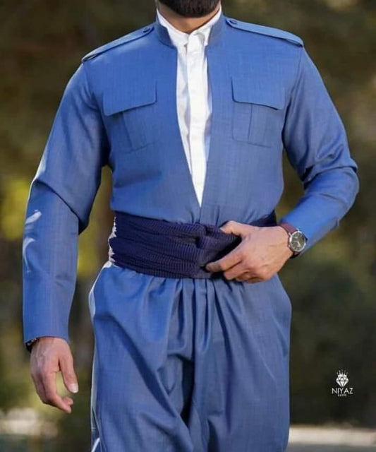 Kurdish Clothes for man Blue