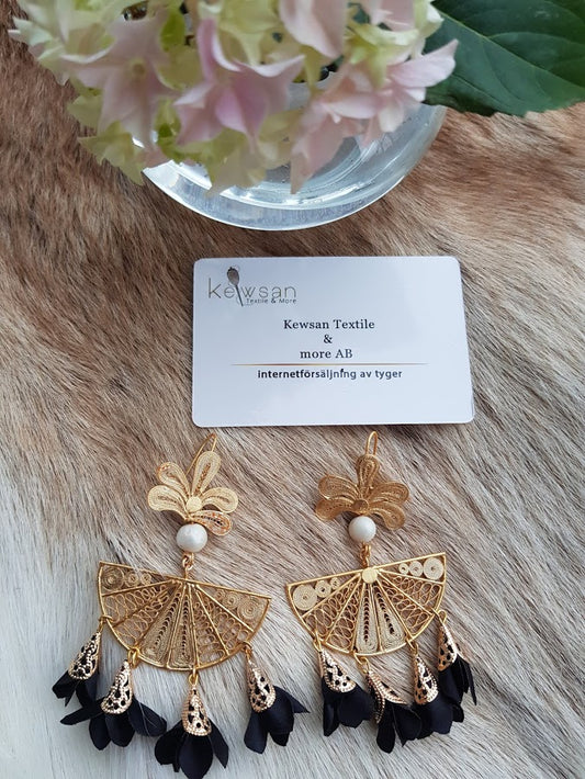 Gold plated ethnic earrings
