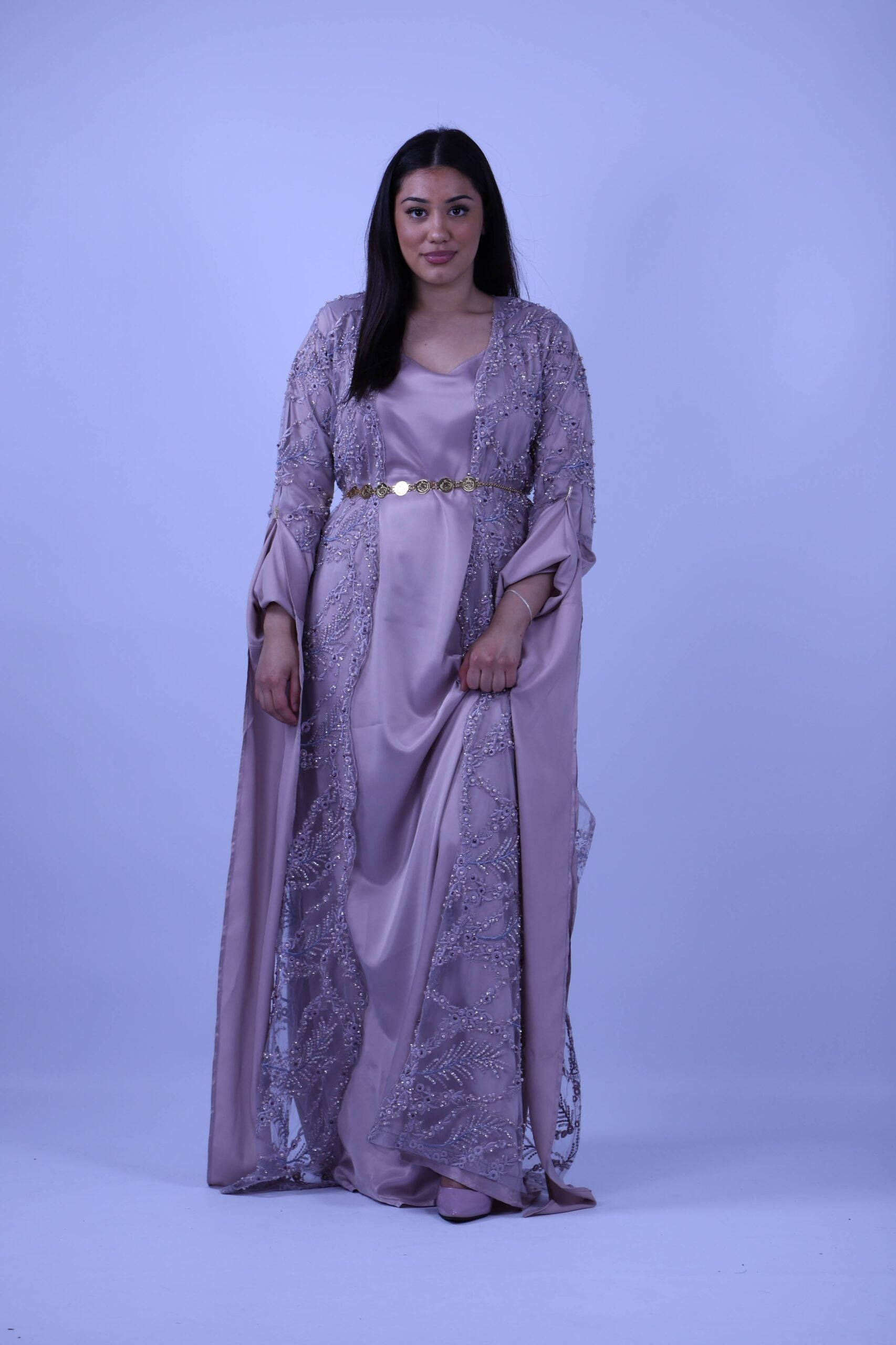 Light Dusty Pink to Grey Luxury Hand BeadKewsan textile and more Kurdish women, Kurdish clothes, Kurdische kleider